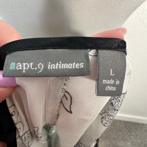 Y2K Babydoll Romantic Floral Print Lace Trim Chemise Satin Mini Slip Dress Large - Picture 3 of 14